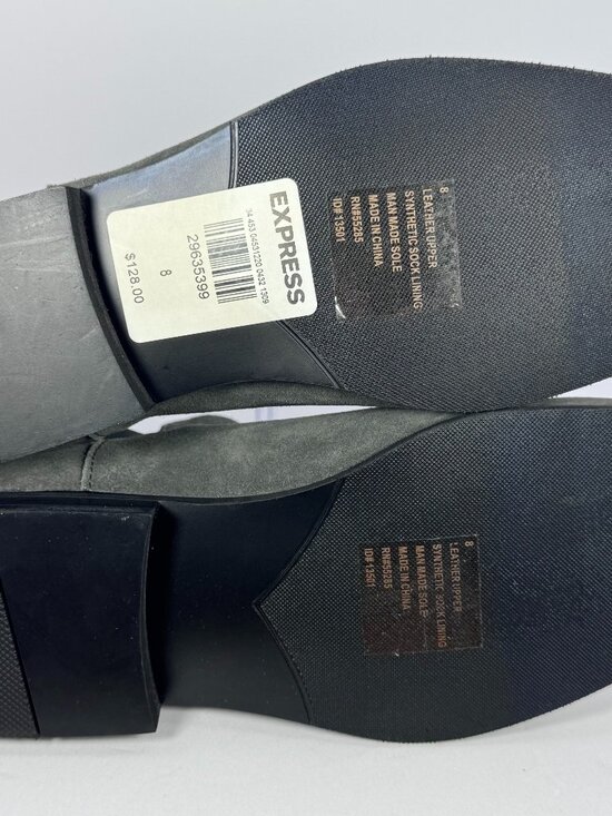 NWT! Express Men\'s Suede Boots Size 8 Gray